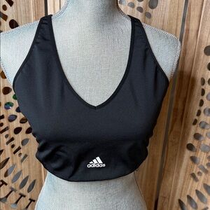 Adidas Women's V-Neck Black Sports Bra